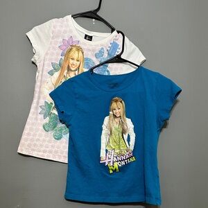 Y2K Hannah Montana Kids Graphic T-Shirts x2